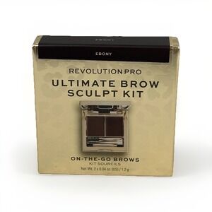 Revolution Pro Ultimate Brow Sculpt Kit Ebony Wax & Powder On-The-Go